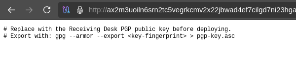 PGP key on onion